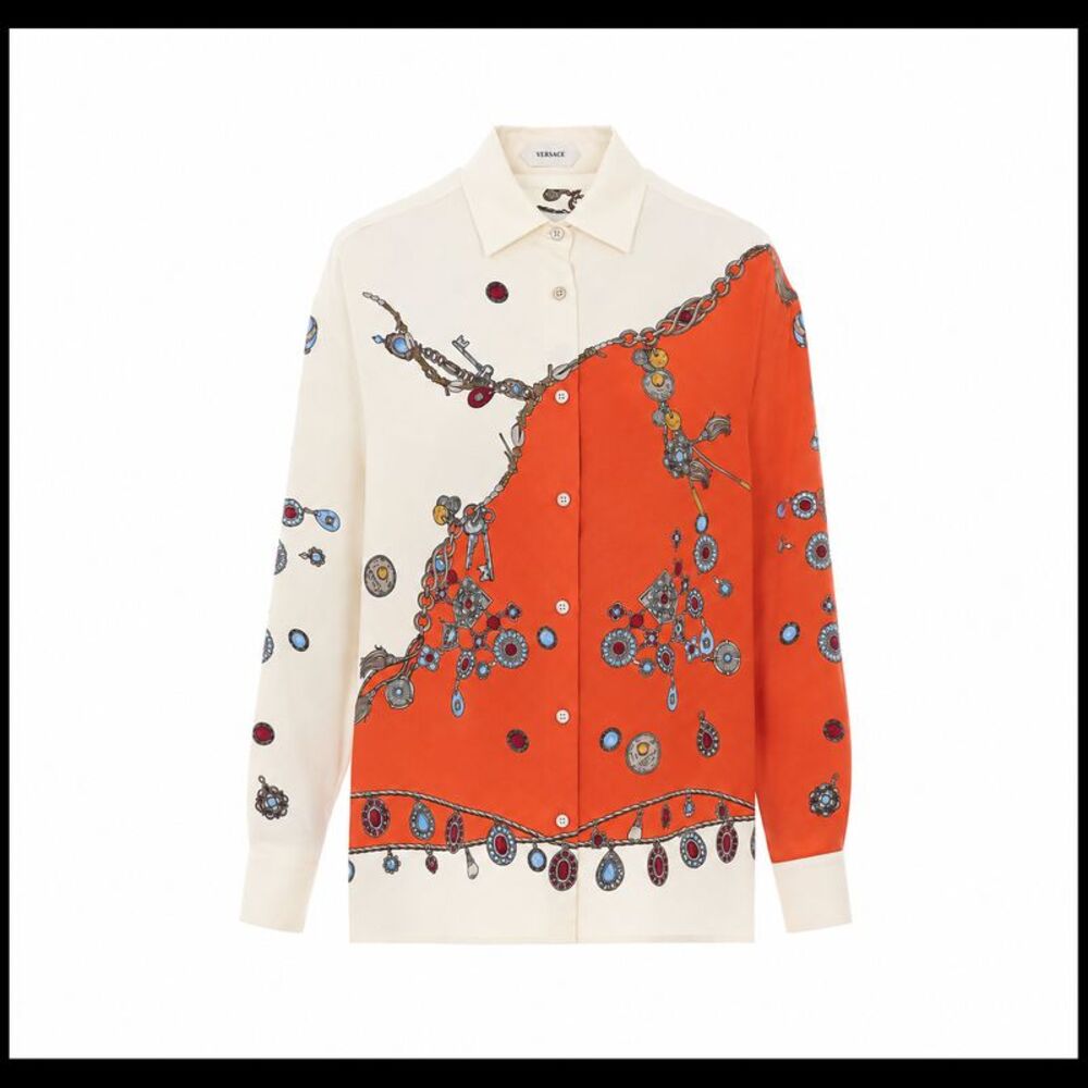 Versace Women Stolen Jewels Print Shirt